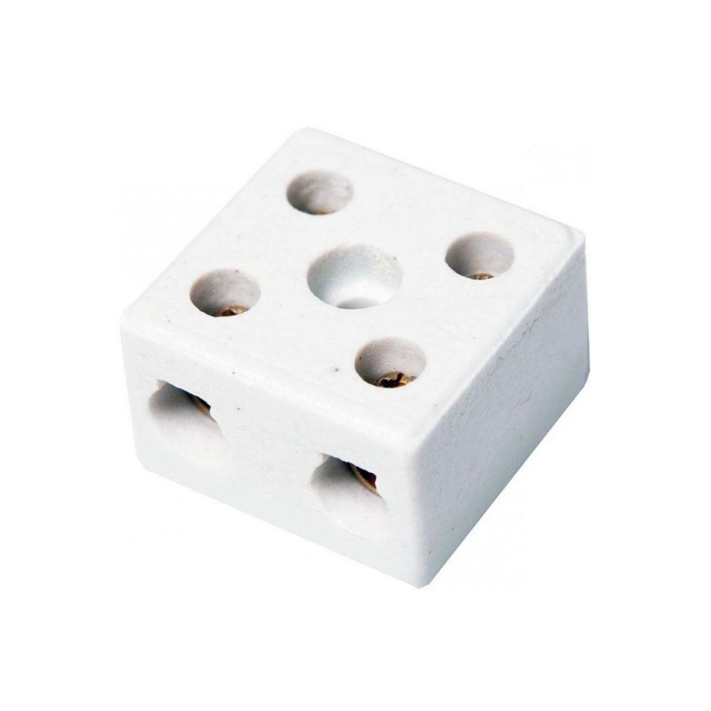 CONECTOR DE PORCELANA 2 POLOS 16MM 68A/600V