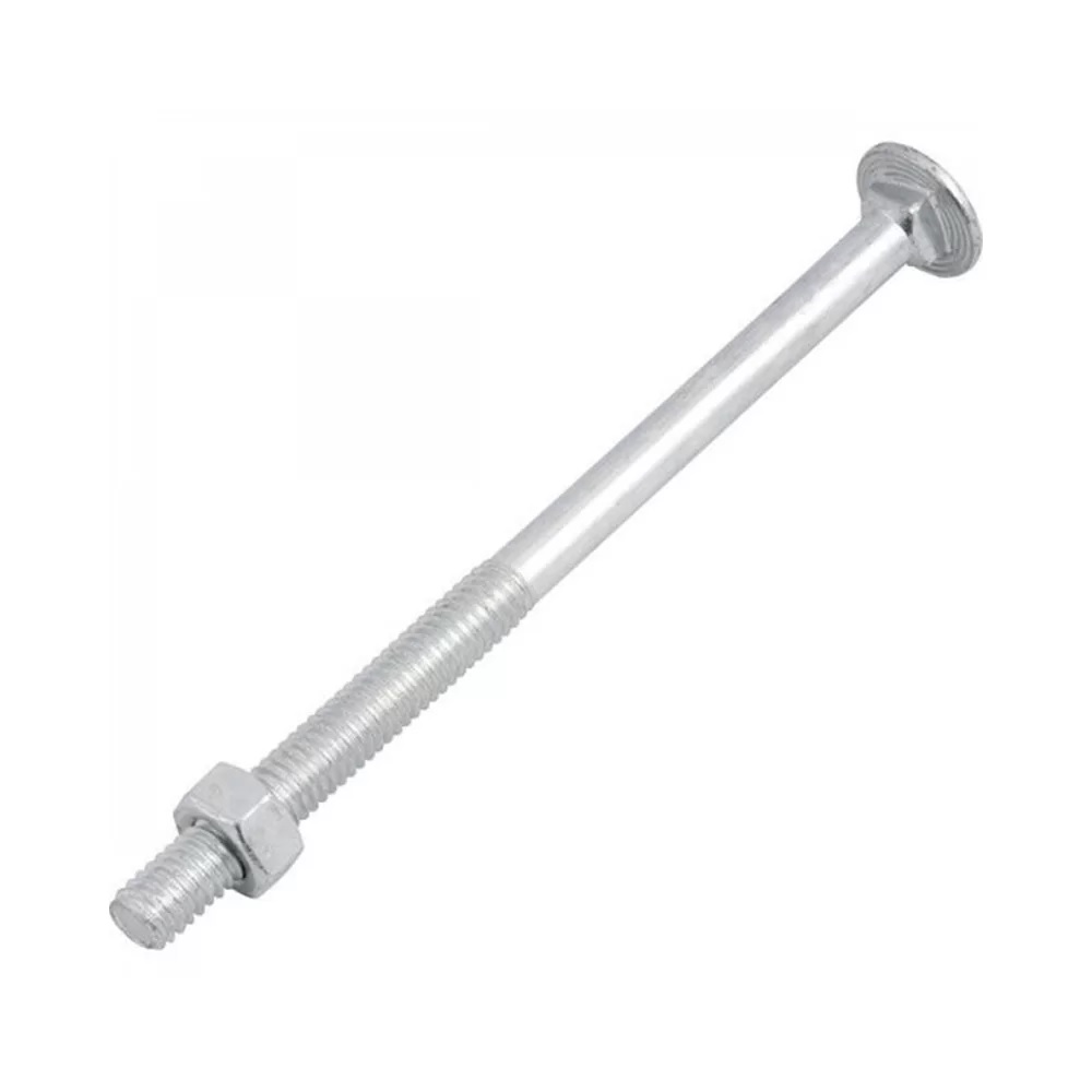 PARAFUSO FRANCES 5/16X5.1/2 UNC GRAU 2 PASSO 18 COM PORCA ZINCADO BRANCO