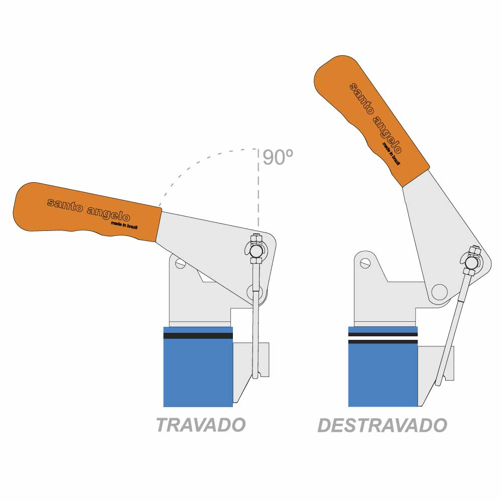GRAMPO FIXACAO RH2 INOX (ENGATE RH2) - Foto 1