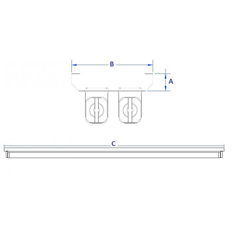 LUMINARIA SOBREPOR TUBO LED COMPLETA 2X1200MM BRANCA - Foto 1
