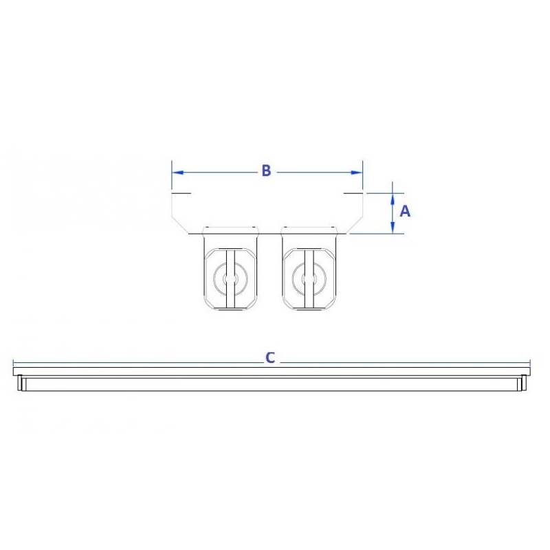 LUMINARIA SOBREPOR COM SOQUETE TUBO LED 2X600MM BRANCA - Foto 1