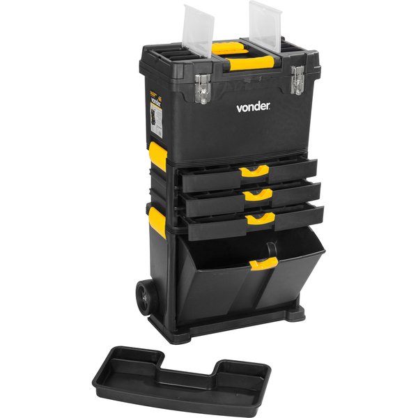 CAIXA PL�STICA COM RODA CRV 0500 460X260X820MM CAPACIDADE INFERIOR 5KG SUPERIOR 12KG - Foto 2