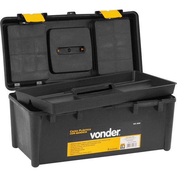 CAIXA PL�STICA VDC4035 510X240X233MM TRAVA PL�STICA CAPACIDADE 15KG - Foto 1