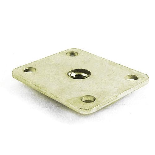PLACA 50MMX60MMX3MM COM PORCA FIXA M10 ACO GALVANIZADA - Foto 1