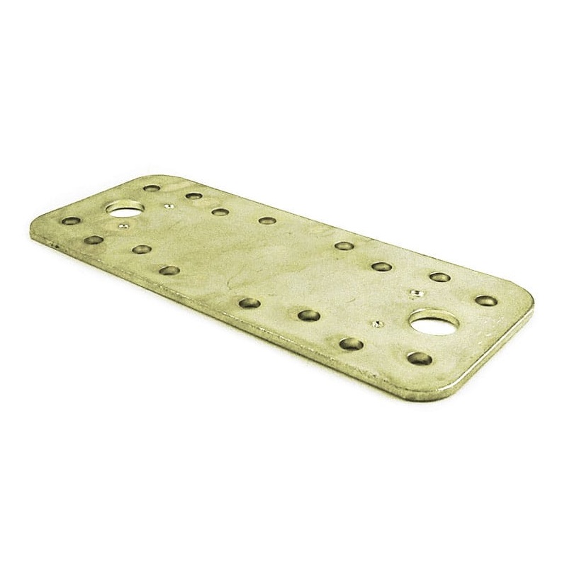 PLACA DE JUNCAO RETA PESADA 55MMX130MMX2,5MM ACO GALVANIZADO - Foto 1