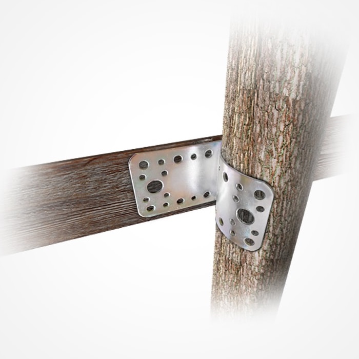 PLACA DE JUNCAO DOBRADA/RETA PARA EUCALIPTO 65X85X2MM ACO GALVANIZADO - Foto 1