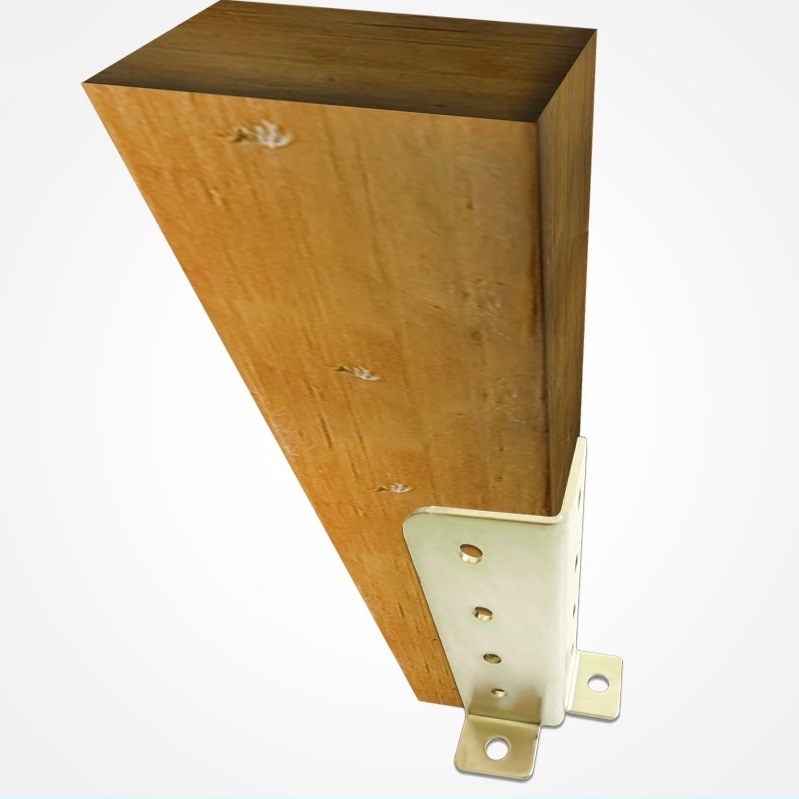 CANTONEIRA PARA MADEIRA 45MMX45MMX130MMX3MM ACO GALVANIZADO - Foto 2