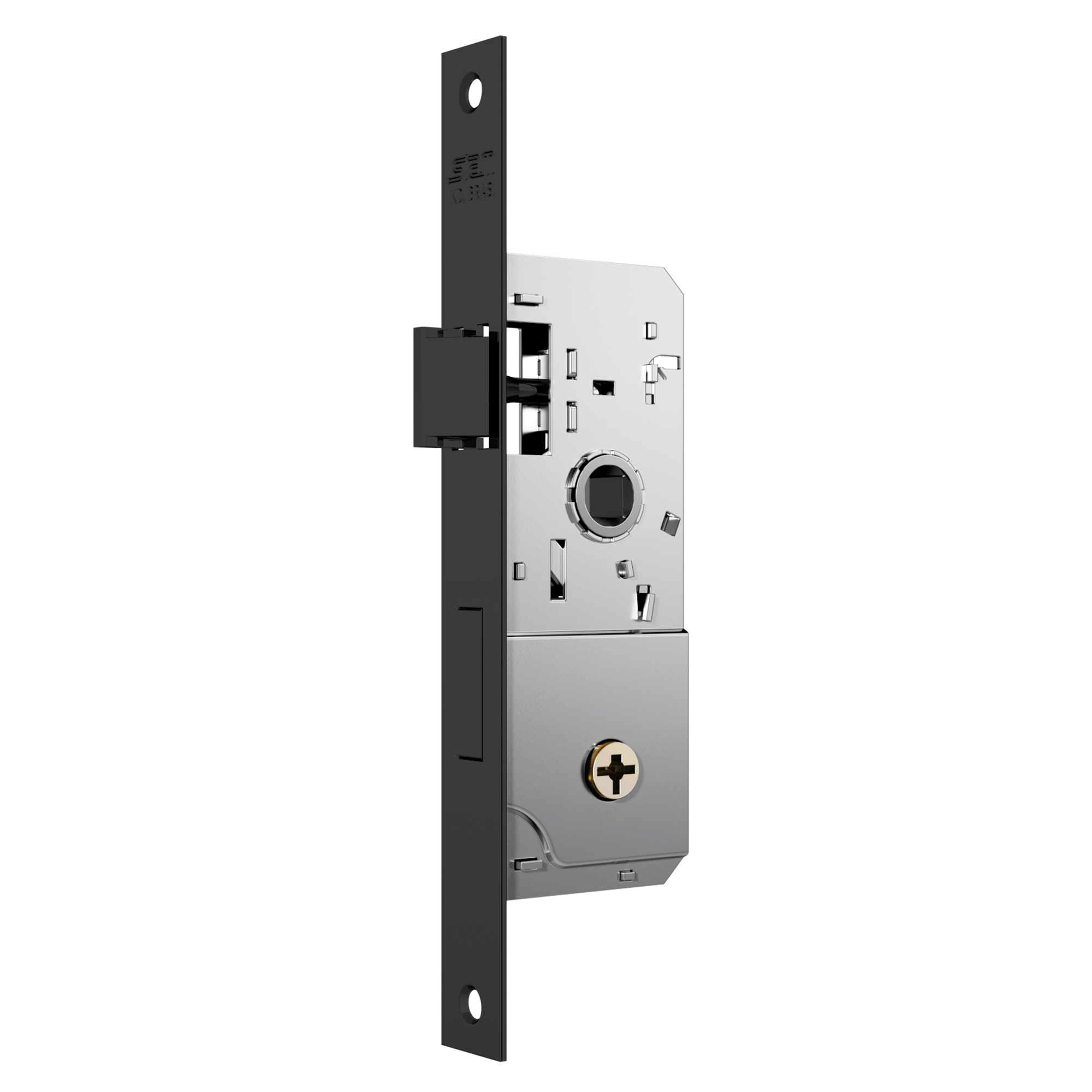 FECHADURA 500/11 3X1 EXTERNA ESTREITA MEDIA TETRA 46MM PRETO FOSCO - Foto 1