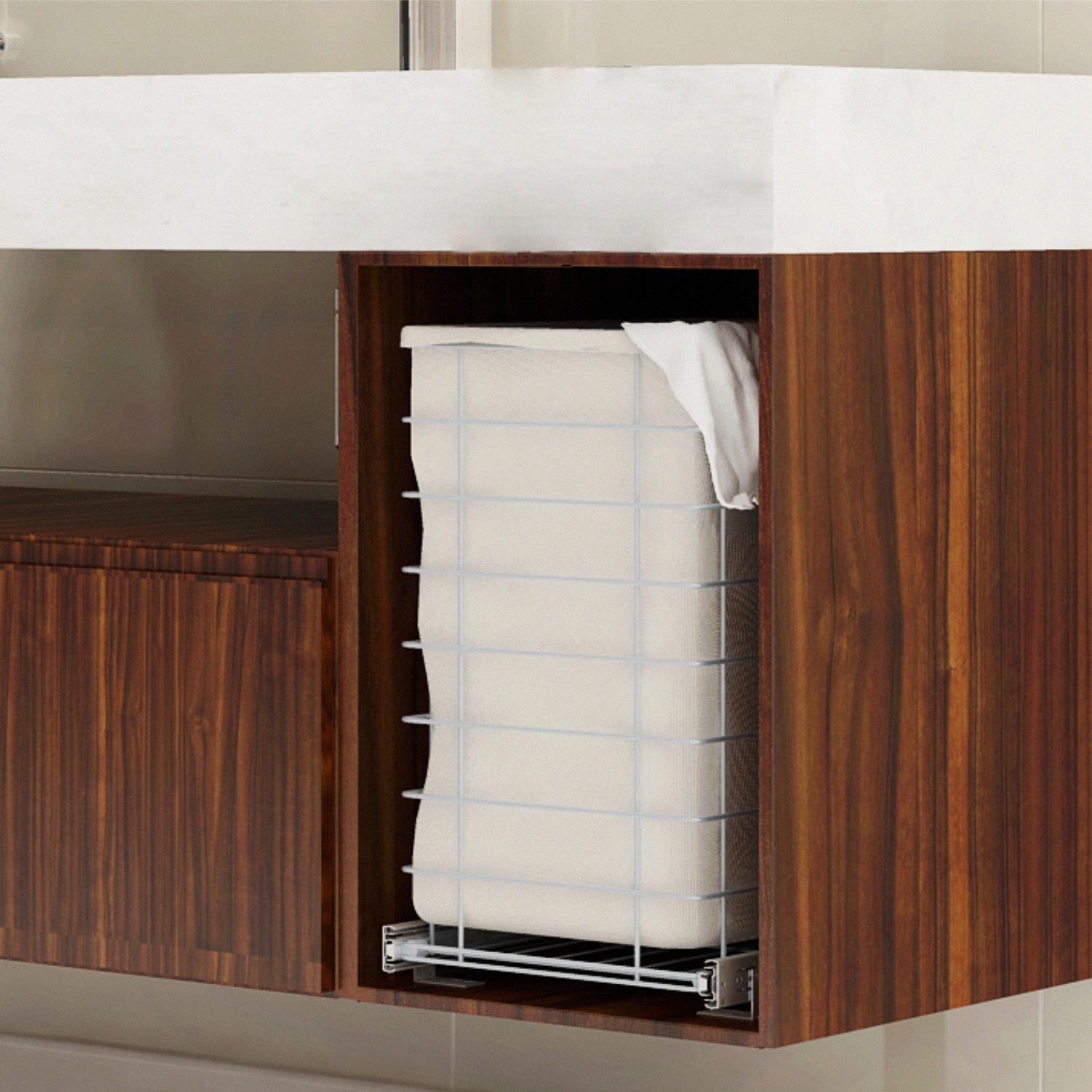 TULHA ARAMADA COM SACO H500/L435/P450 CINZA COM TRILHO - Foto 1