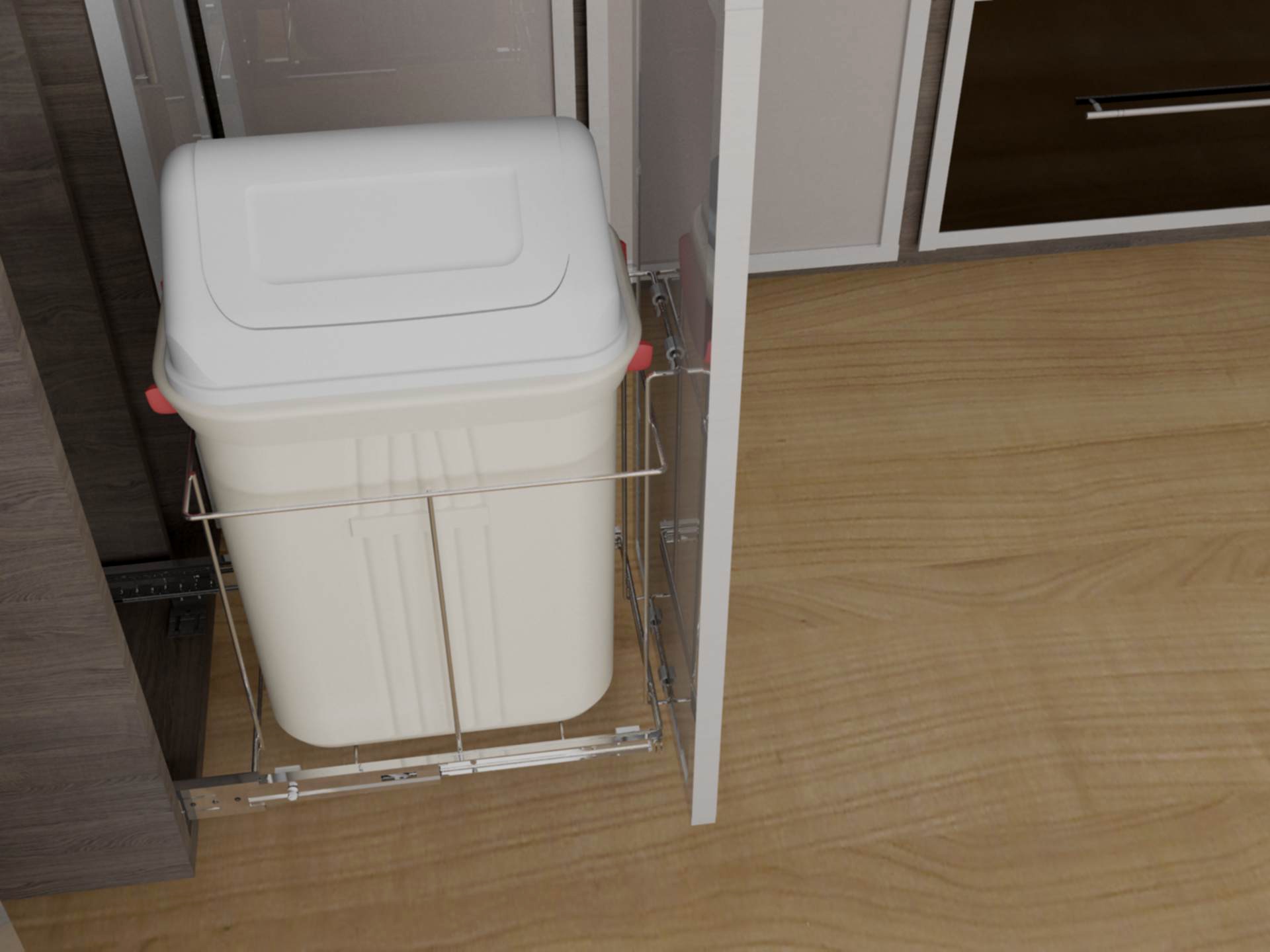 LIXEIRA SIMPLES 14LT COM BALDE H510/L235/P270 CROMADA  - Foto 1