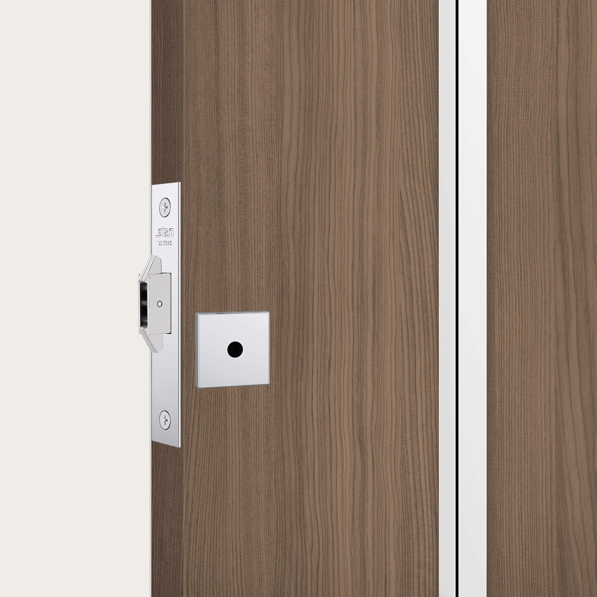 FECHADURA 1008 DE SEGURANA 30MM PORTA CORRER ROSETA QUADRADA Q1 CROMADO - Foto 1