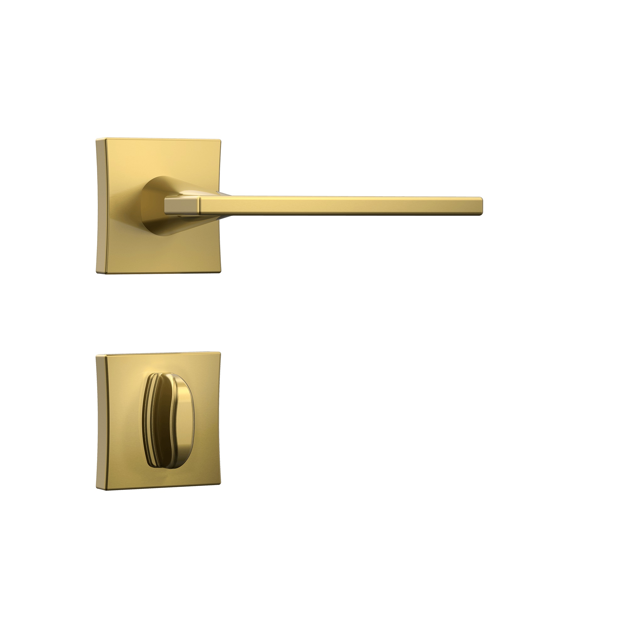 FECHADURA 3000 BANHEIRO CLASSIC 3MM BETA ROSETA QUADRADA DOURADO GOLD - Foto 1