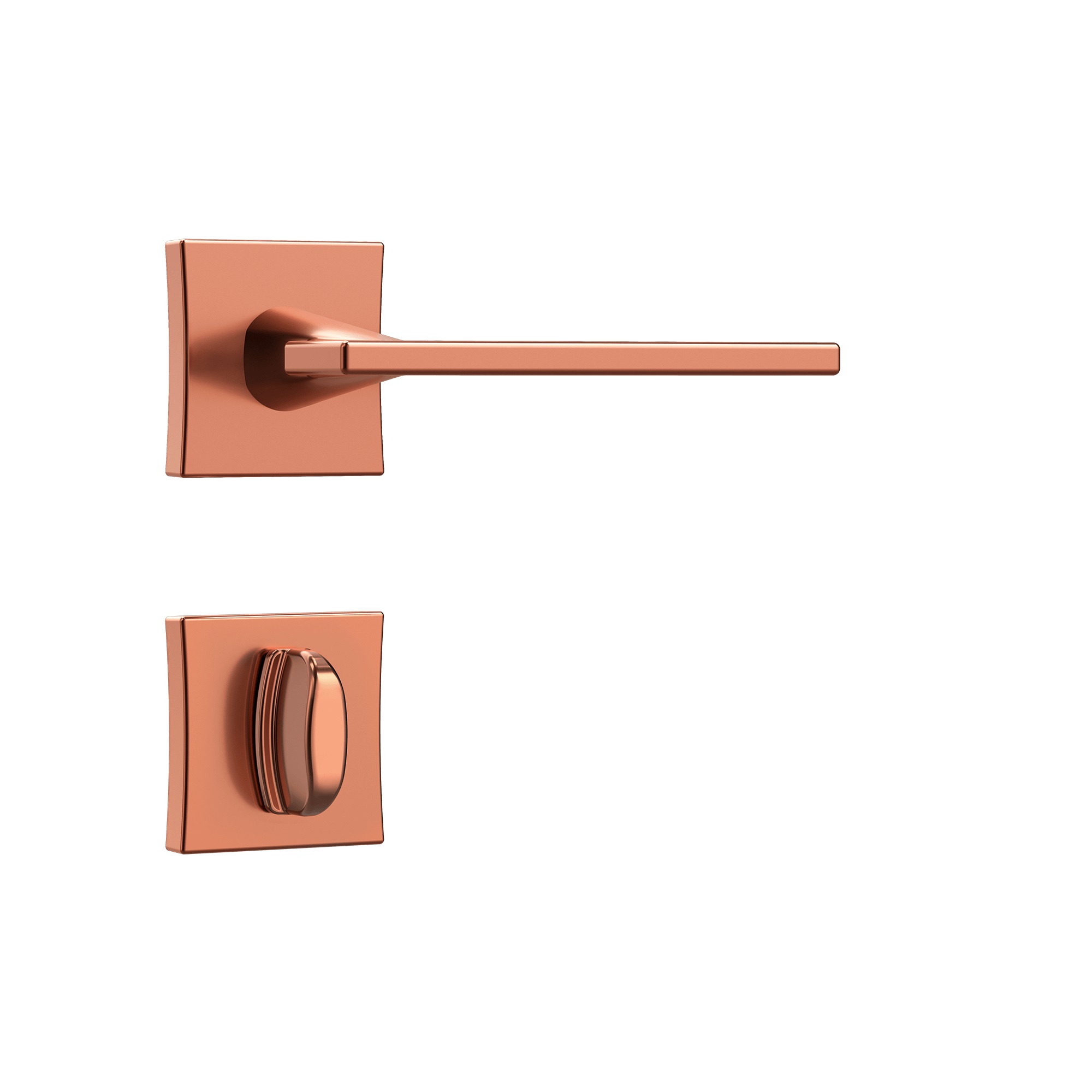 FECHADURA 3000 BANHEIRO CLASSIC 3MM BETA ROSETA QUADRADA ROSE - Foto 1