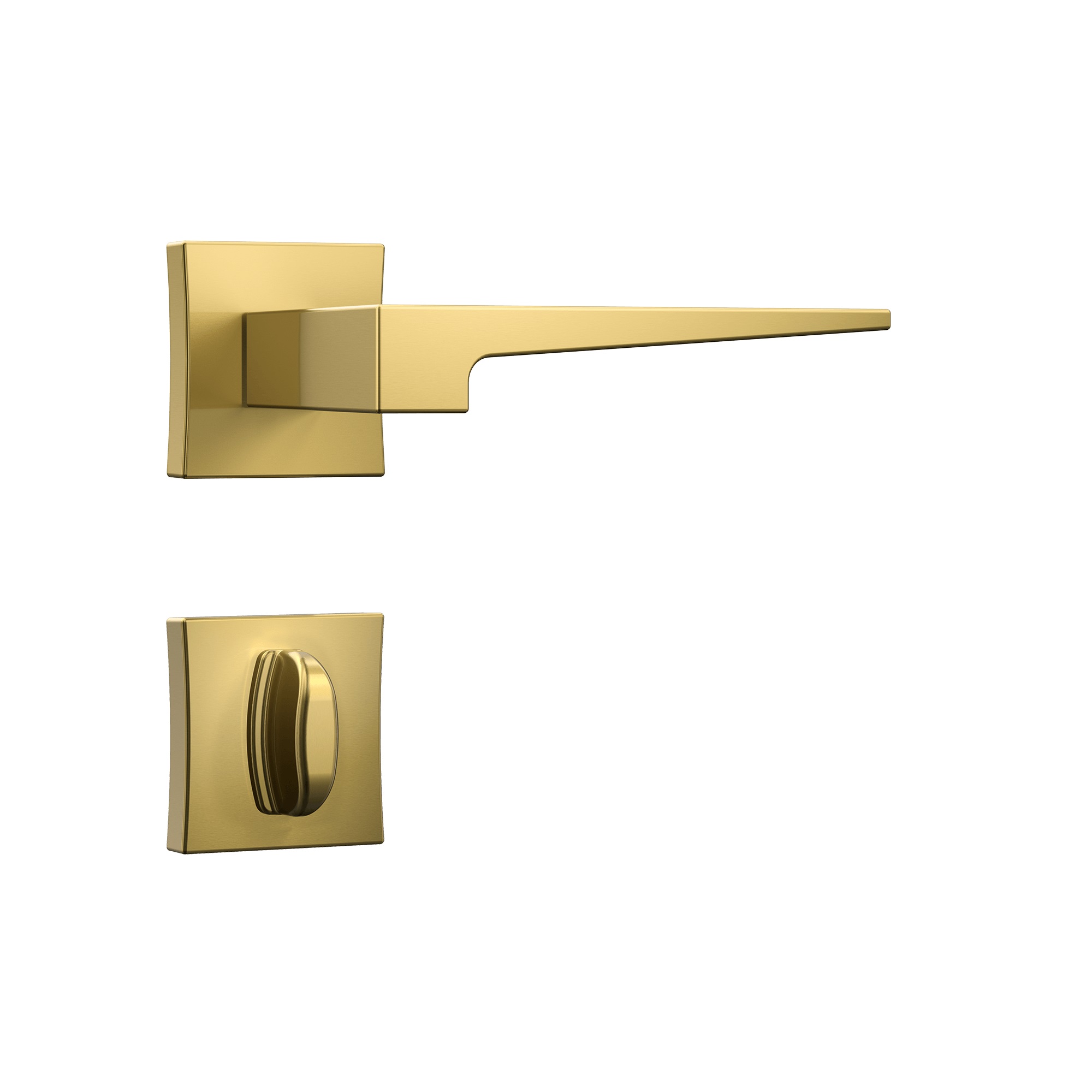 FECHADURA 3200 BANHEIRO CLASSIC 73MM POLARIS ROSETA QUADRADA DOURADO GOLD - Foto 1