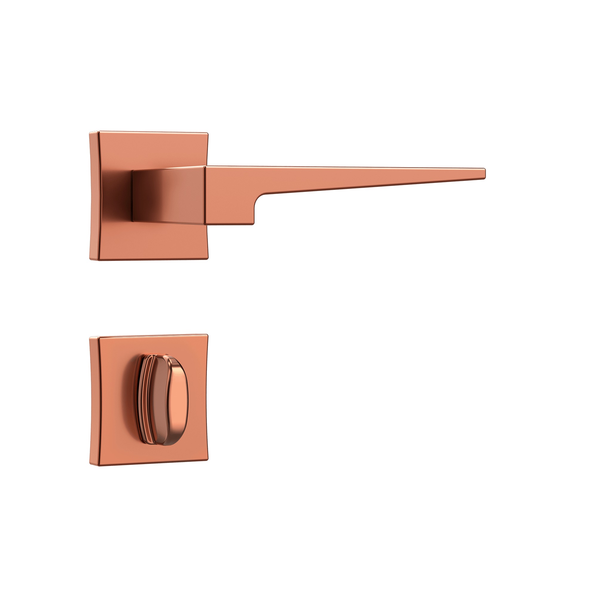 FECHADURA 3200 BANHEIRO CLASSIC 73MM POLARIS ROSETA QUADRADA ROSE - Foto 1