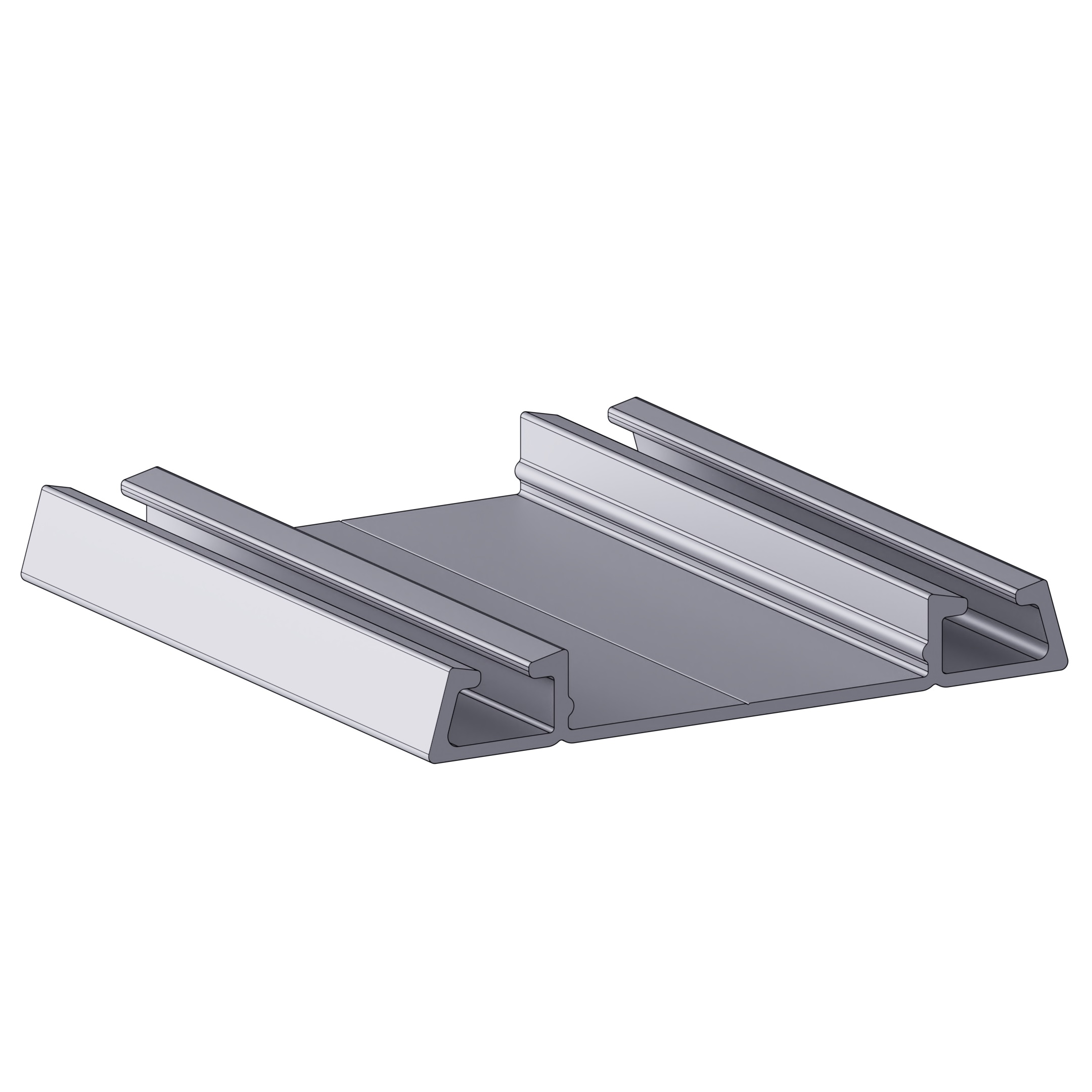 TRILHO COM 6 METROS INFERIOR E SOBREPOR DUPLO 1052 45,3X34,5 ANODIZADO - Foto 1