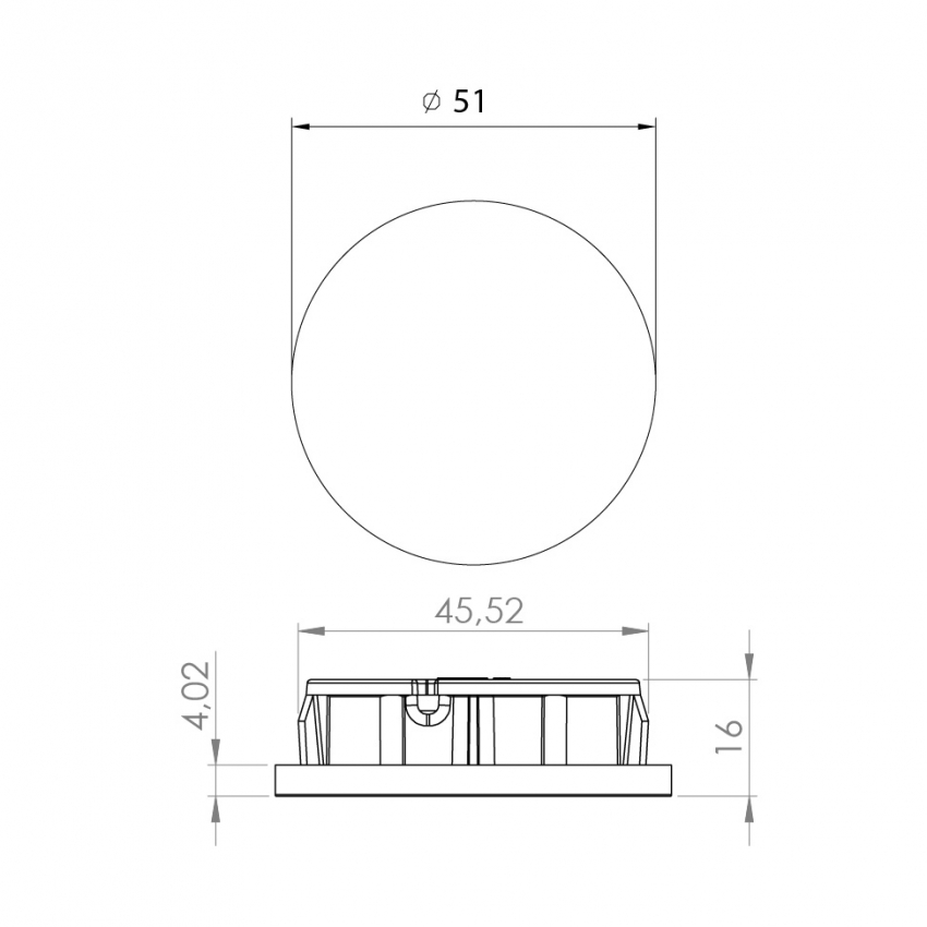 LUMINARIA REDONDA 51MM 9 LEDS SMD 6500K (BRANCA) PRATA COM ACRLICO 15408 BASE - Foto 1