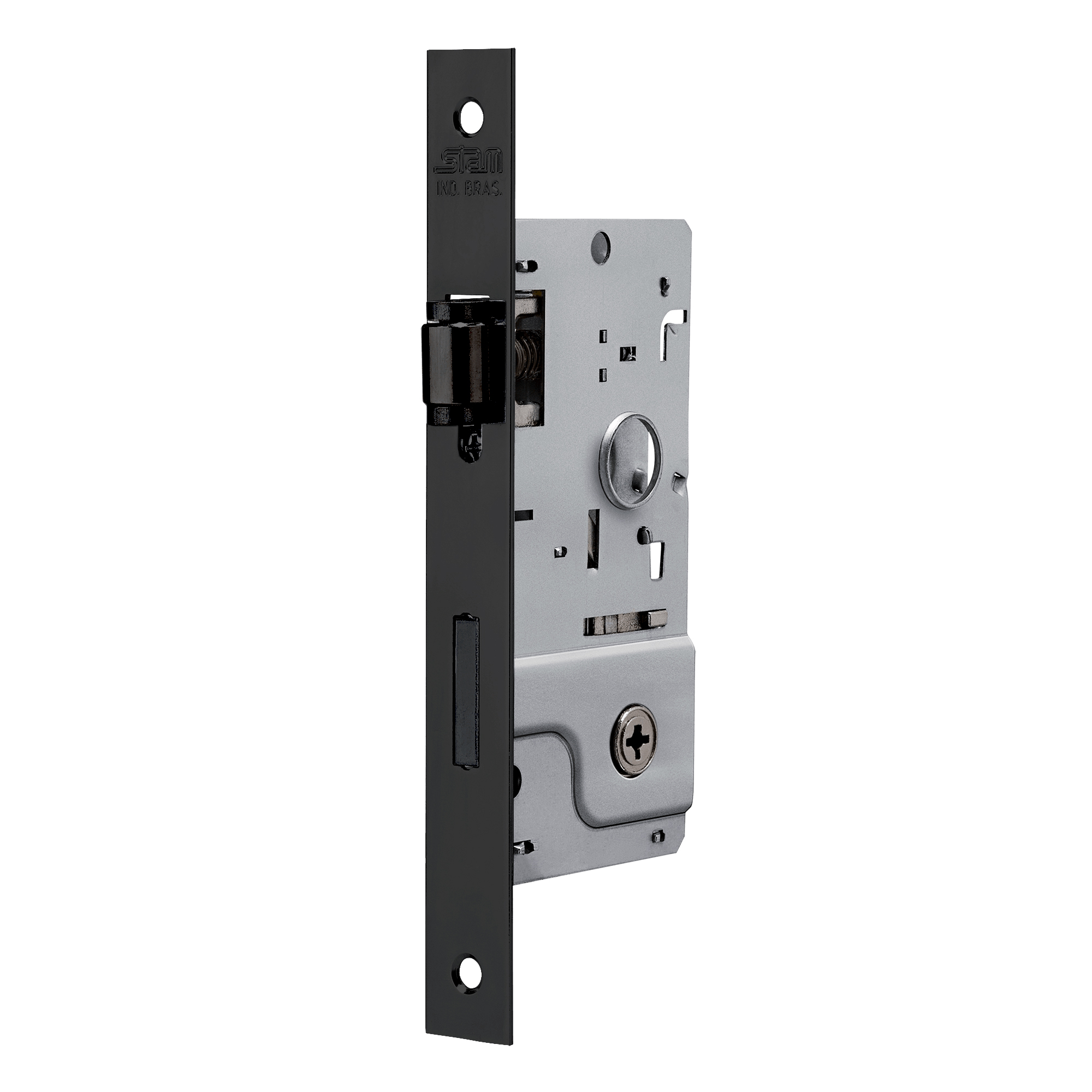 FECHADURA 800 3X1 ROLETE TETRA ROSETA QUADRADA RQ1 PRETO FOSCO - Foto 1