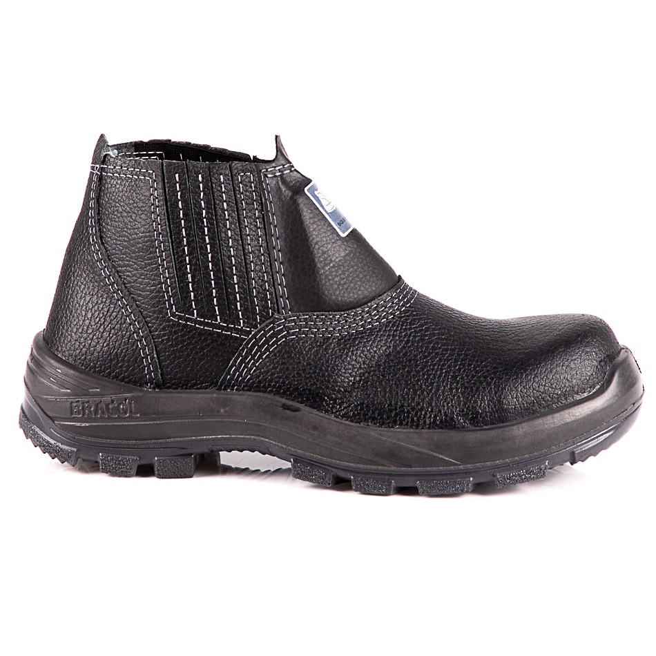 BOTINA 43 COURO PRETA ELASTICO BICO COMPOSITE SOLA PU BIDENSIDADE 4018BELS1600LL  CA42165