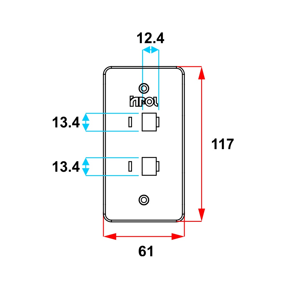 TAMPA 2 RJ45 CINZA (CAIXA CONDULETE 117MMX61MM) 1' - Foto 1