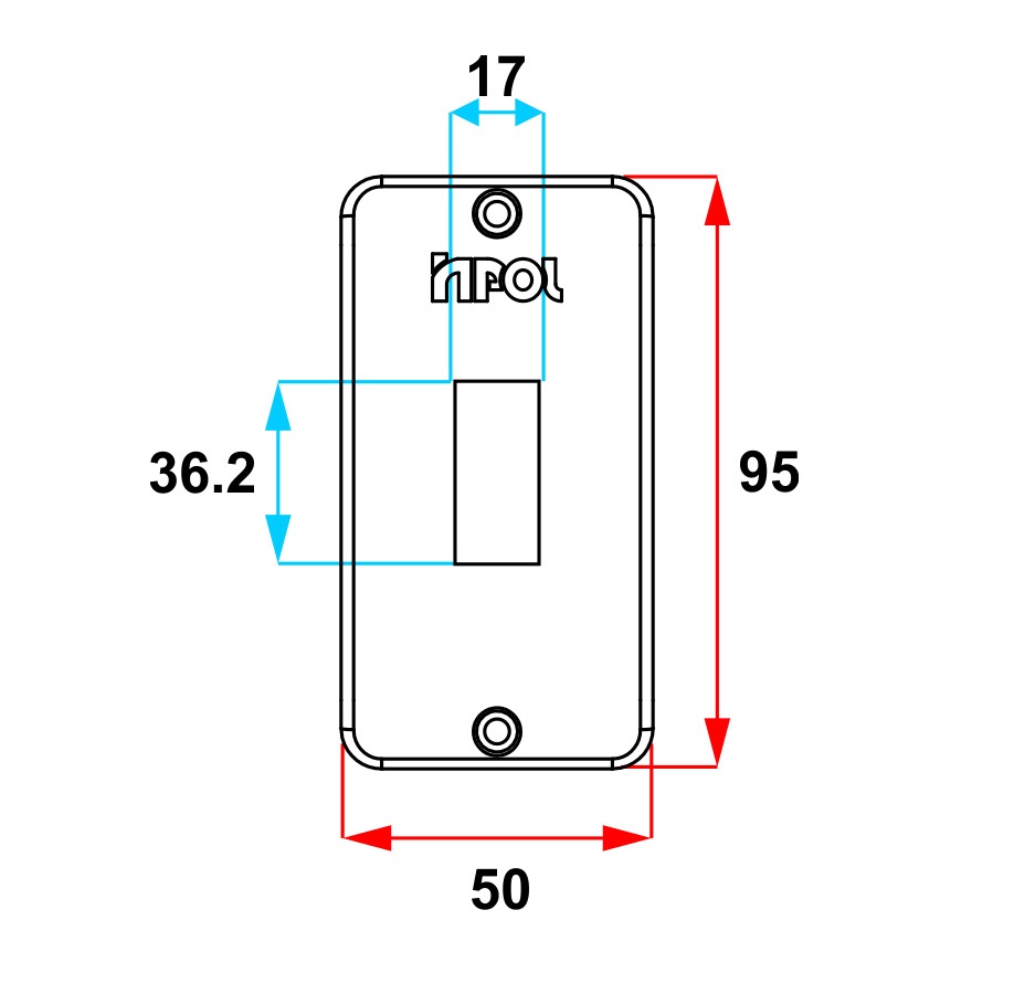 TAMPA 1 TECLA VERMELHO (CAIXA CONDULETE 95MMX50MM) 3/4' - Foto 1
