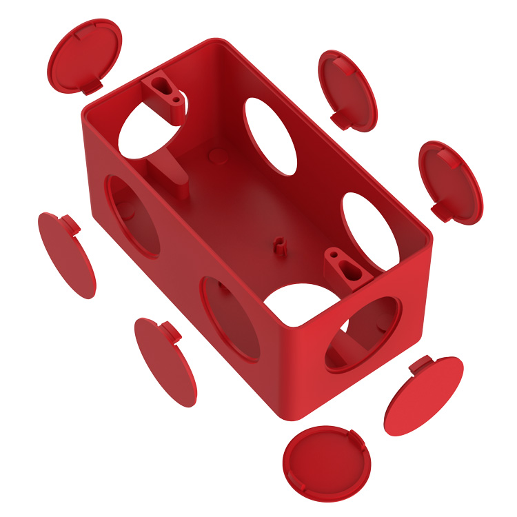CAIXA CONDULETE 7 ENTRADAS VERMELHO (117MMX61MM) - Foto 1