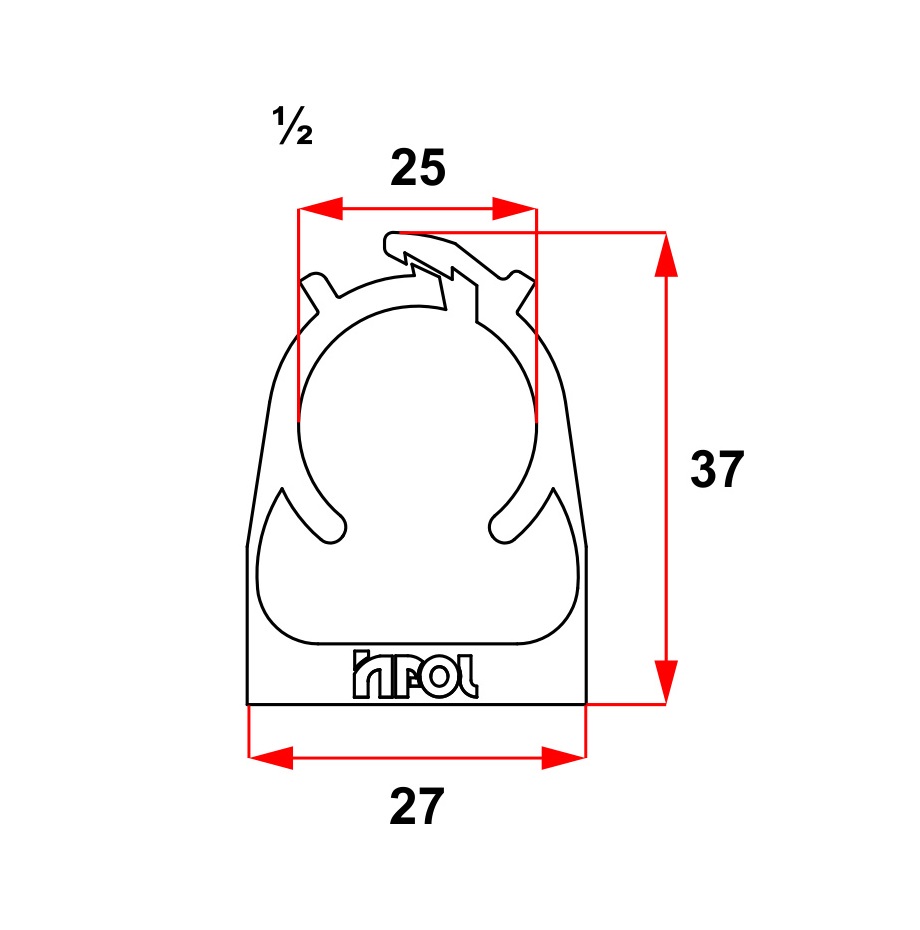 ABRA�ADEIRA 1/2' VERMELHO  (PARA ELETRODUTO) - Foto 2