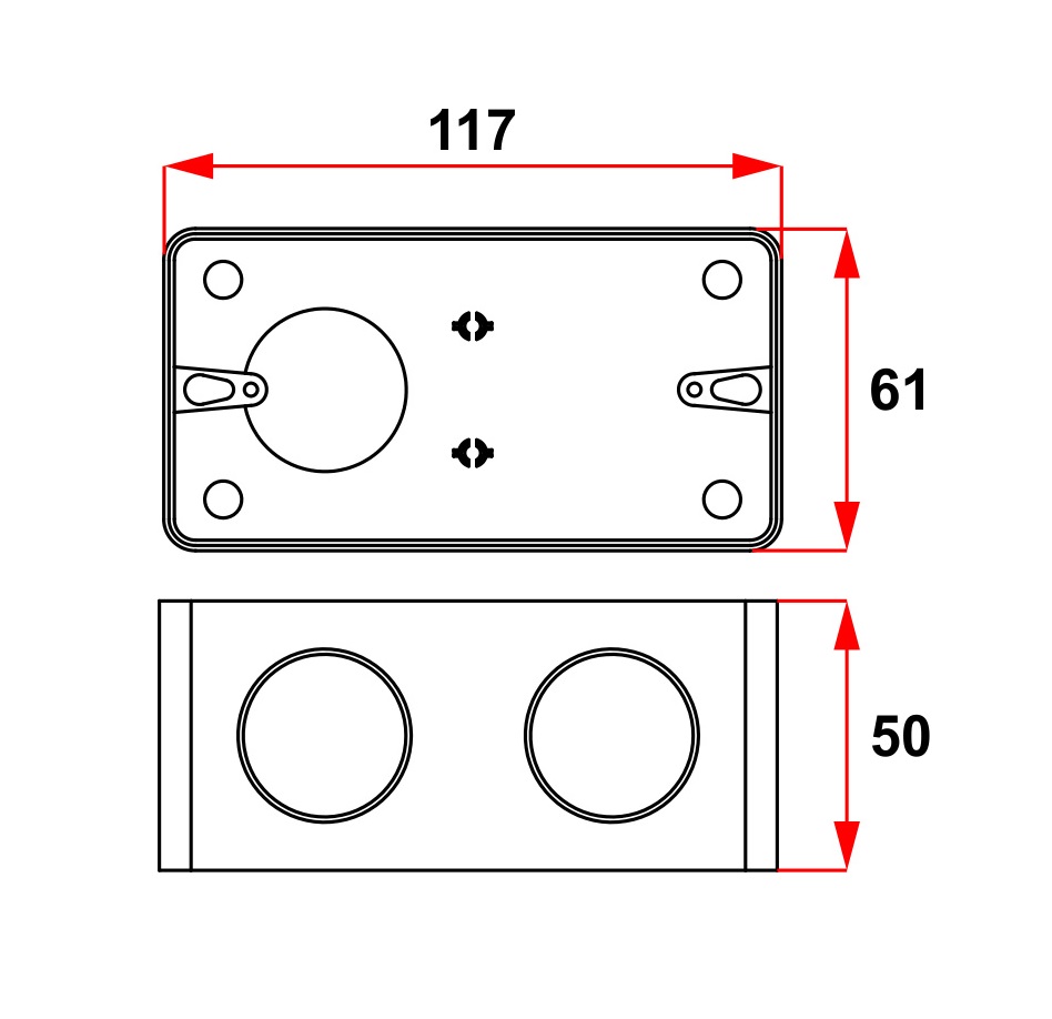 CAIXA CONDULETE 7 ENTRADAS BRANCO (117MMX61MM) 1' - Foto 1