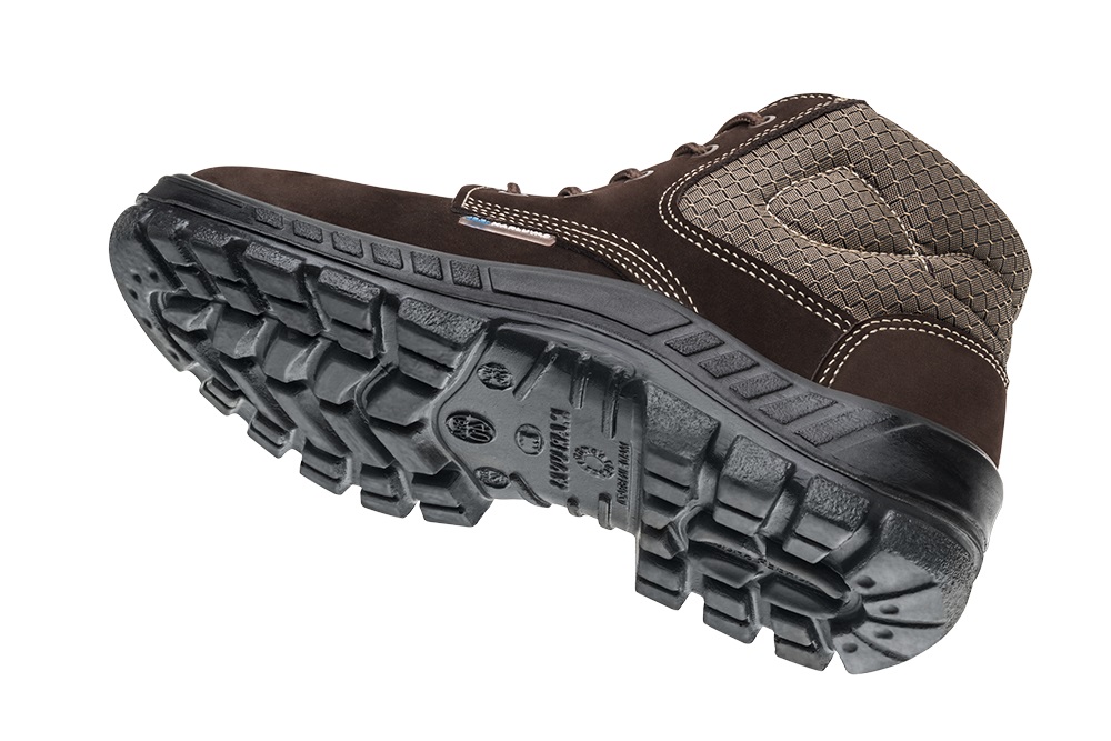BOTINA 34 COURO NOBUCK MARRON AMARRAR BICO PLASTICO SOLA BIDENSIDADE ELETRECISTA 50B26-CB-BP  CA13808 - Foto 1