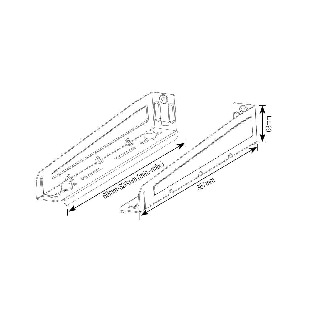 SUPORTE PARA FORNO MICROONDAS BRANCO SBR5.0  - Foto 1