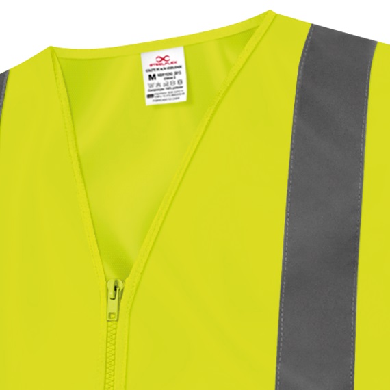 COLETE REFLETIVO SEM BOLSO LISO XG AMARELO FLUORESCENTE (FAIXA PRATA) STF-VACL90010 - Foto 1