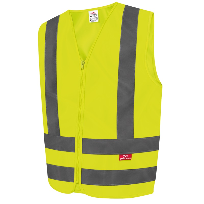COLETE REFLETIVO SEM BOLSO LISO XG AMARELO FLUORESCENTE (FAIXA PRATA) STF-VACL90010 - Foto 2
