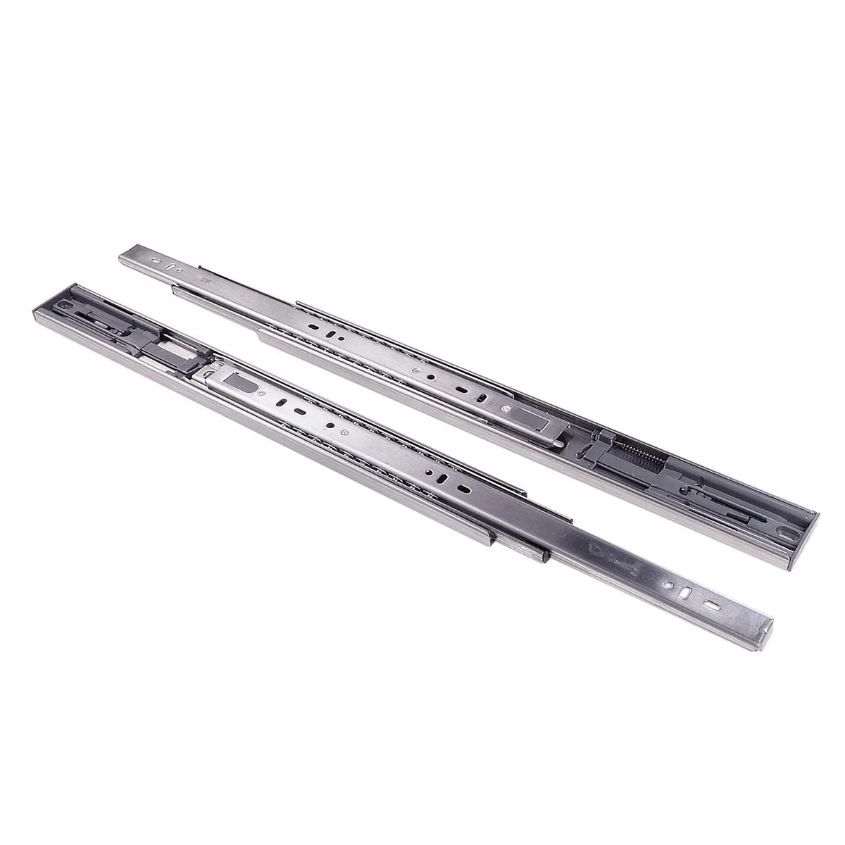 TRILHO TELESCOPICO INOX 550MM H45 COM AMORTECEDOR FGVTN