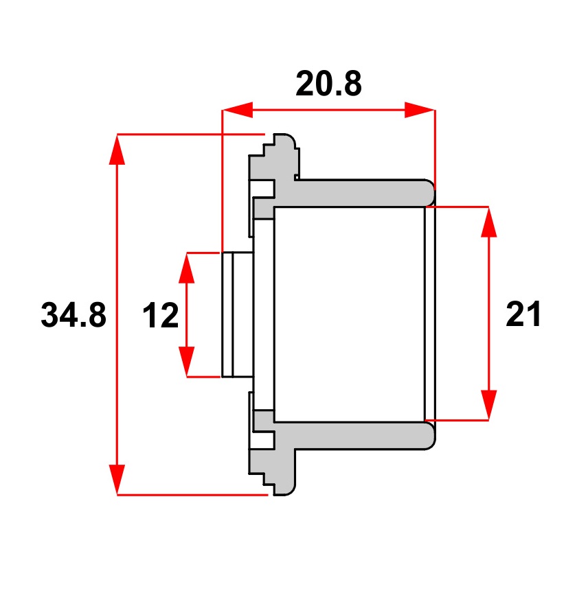 ADAPTADOR 1/2' CINZA  (PARA ELETRODUTO) - Foto 1