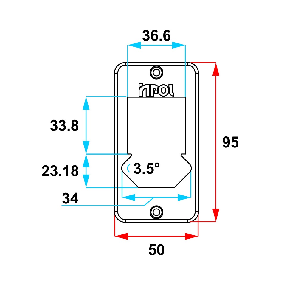 TAMPA 2 TECLAS 1 TOMADA HEXAGONAL CINZA (CAIXA CONDULETE 95MMX50MM) 1/2' - 3/4'  - Foto 1