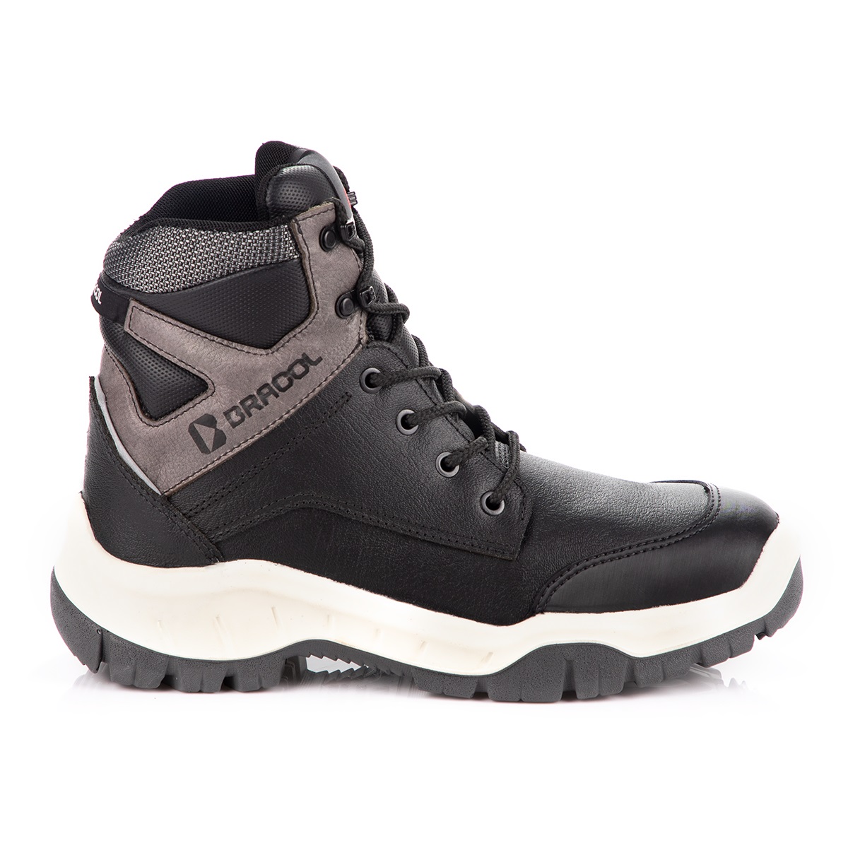 BOTINA 41  VAQUETA DISCOVERY PRETA AMARRAR SEMIFOLE BICO PLASTICO SOLA BIDENSIDADE EVEREST 4064MAAG44600LH