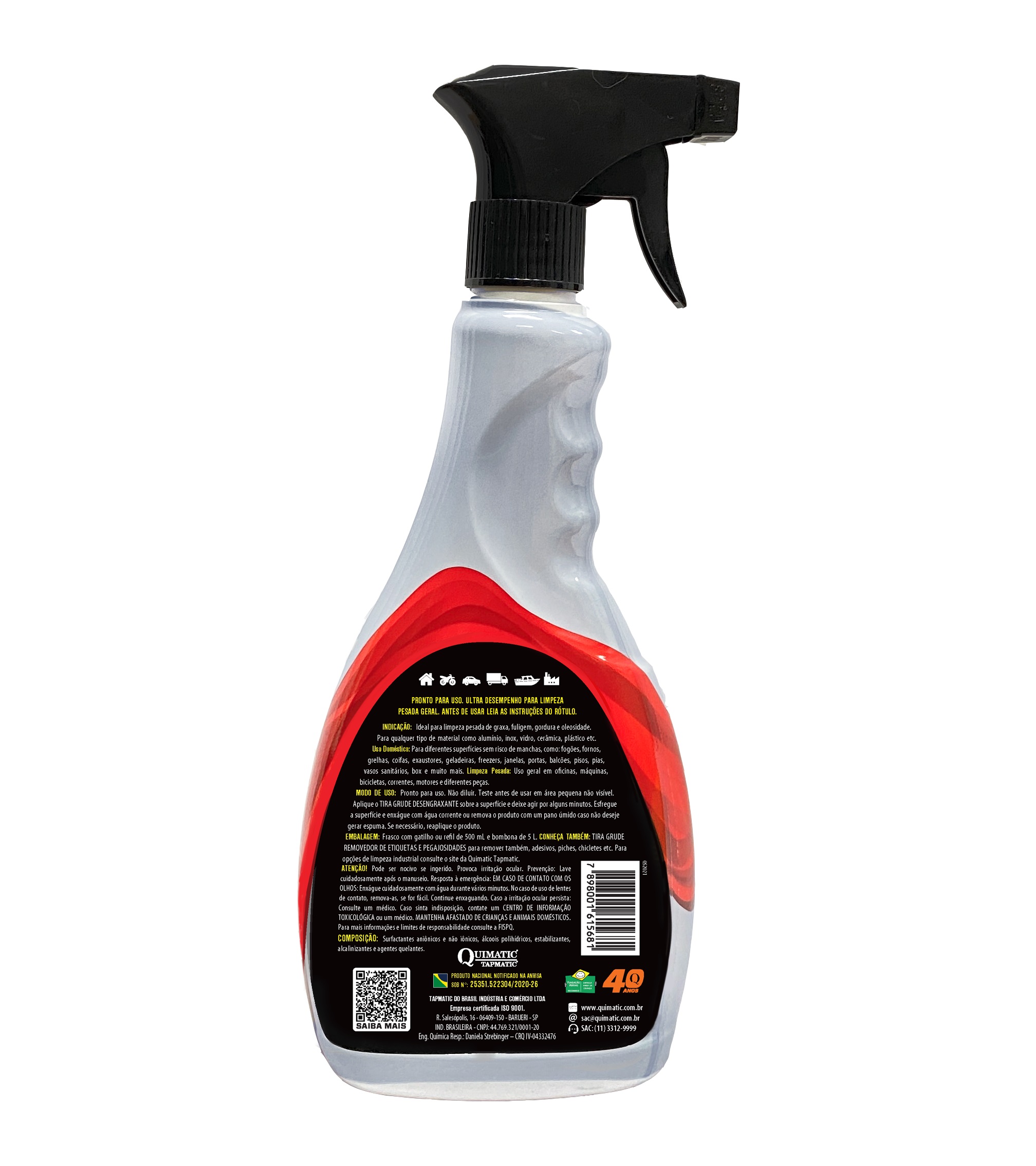 DESENGRAXANTE 500 ML TIRA GRUDE QUIMATIC - Foto 1