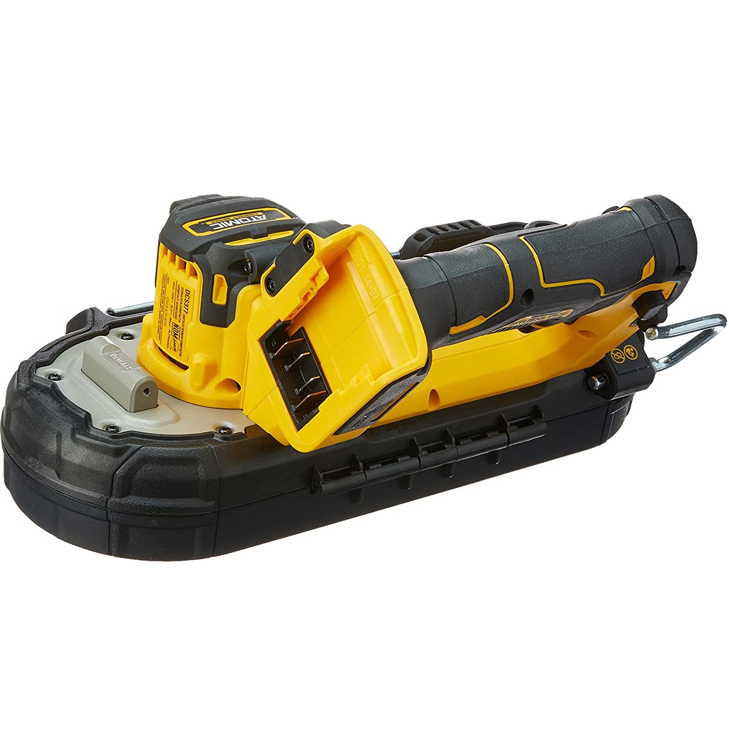 SERRA DE FITA DCS377B 20V LI-ION VELOCIDADE VARI�VEL E REVERS�VEL SEM BATERIA E SEM CARREGADOR BARE - Foto 1