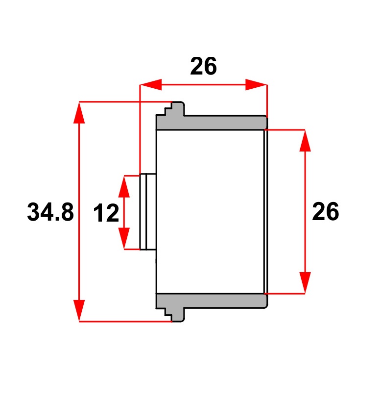 ADAPTADOR 3/4' PRETO  (PARA ELETRODUTO) - Foto 1