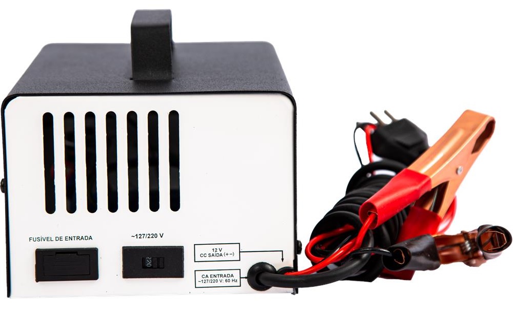 CARREGADOR BATERIA DIGITAL 6A 12V F06 COM AUXILIAR DE  PARTIDA - Foto 1