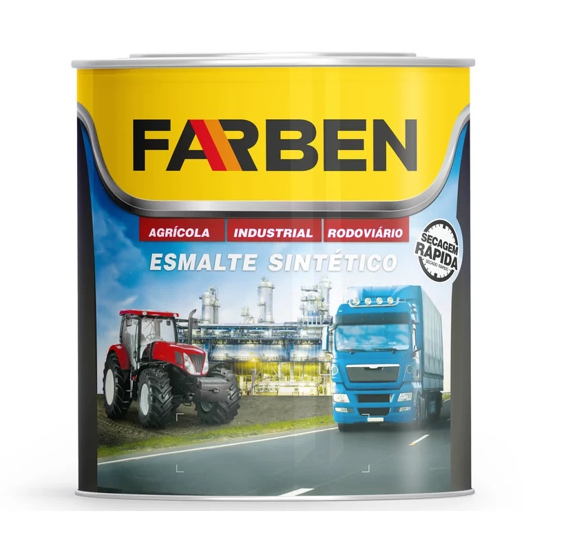 ESMALTE SINTTICO INDUSTRIAL 3,6LT PRETO CADILAC FARBEN 931.8550