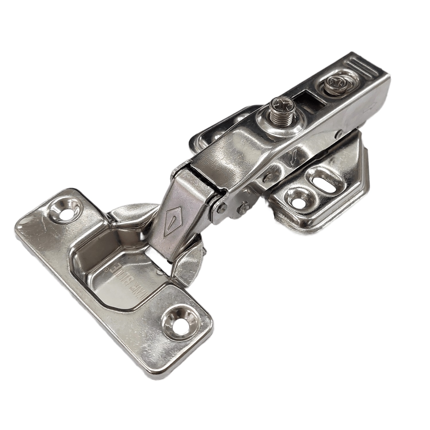 DOBRADIA MOLA 35MM RETA INOX AMORTECEDOR CALO CLICK (4 FUROS) STARBLUE (A) - Foto 1