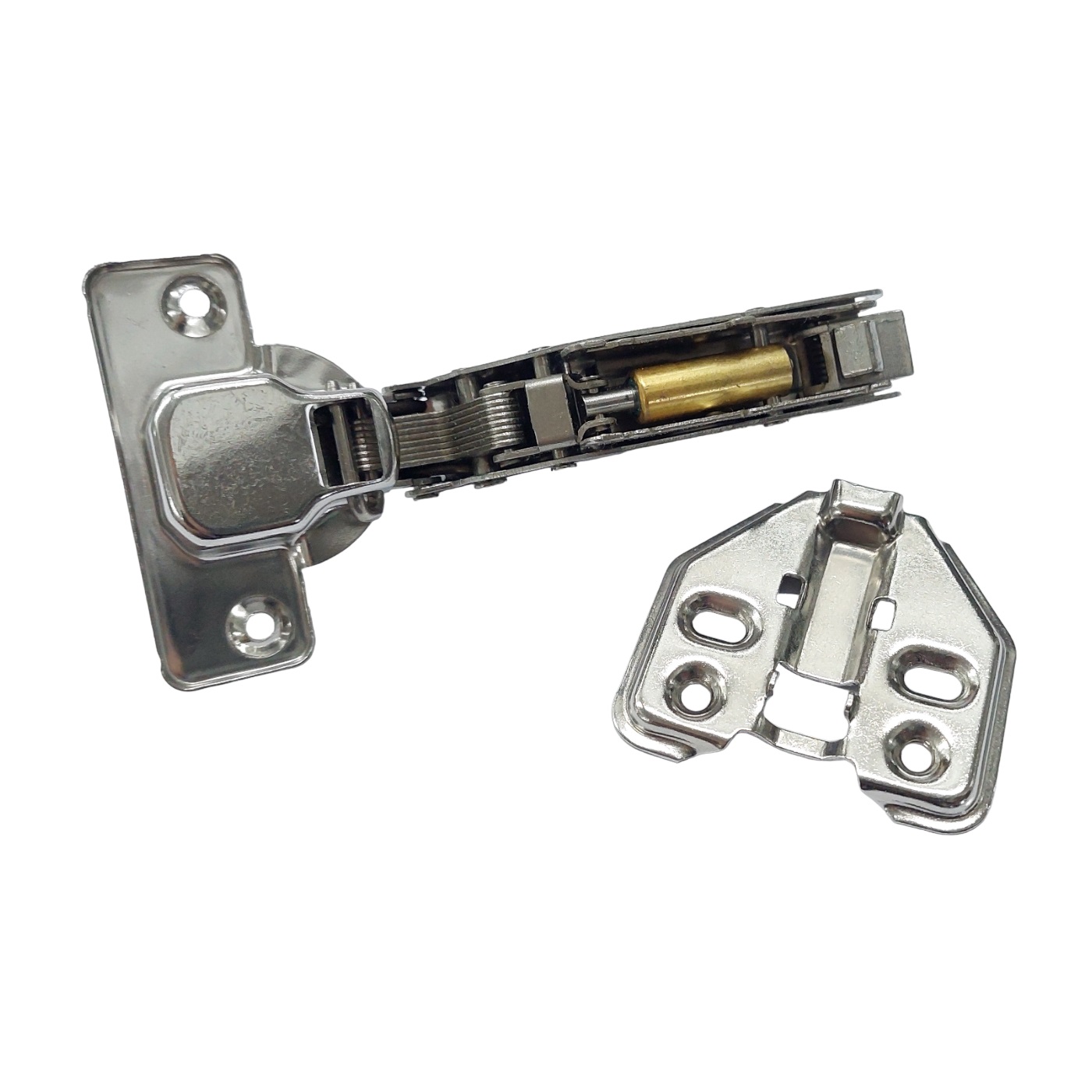 DOBRADIA MOLA 35MM SUPER CURVA INOX AMORTECEDOR CALO CLICK (4 FUROS) STARBLUE (A) - Foto 1