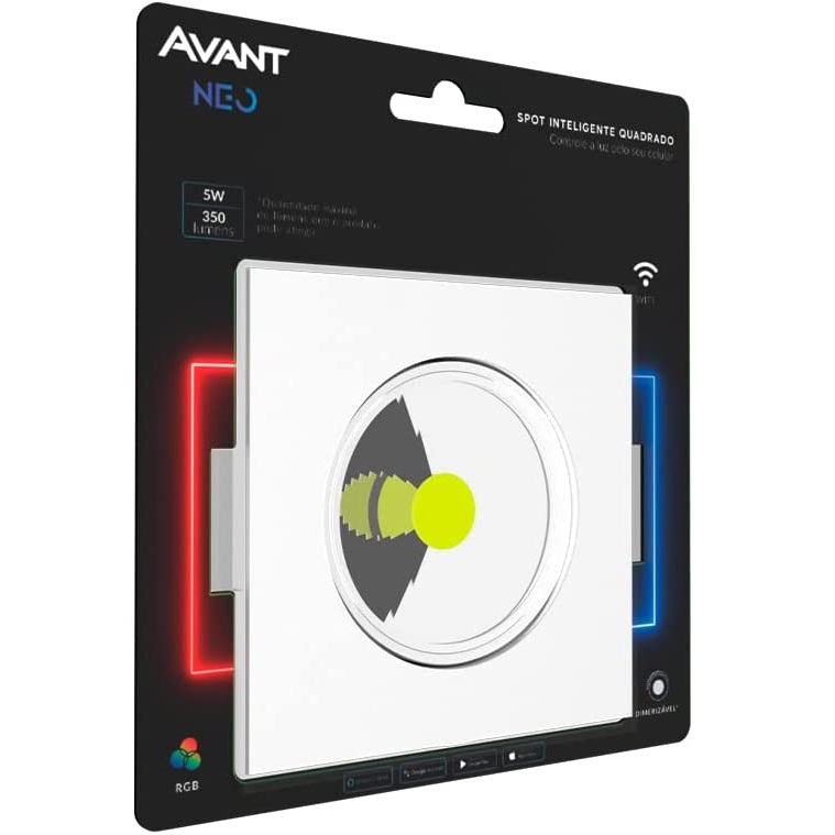 SPOT LED 22 NEO QUADRADO 5W RGB INTELIGENTE NEO - Foto 1