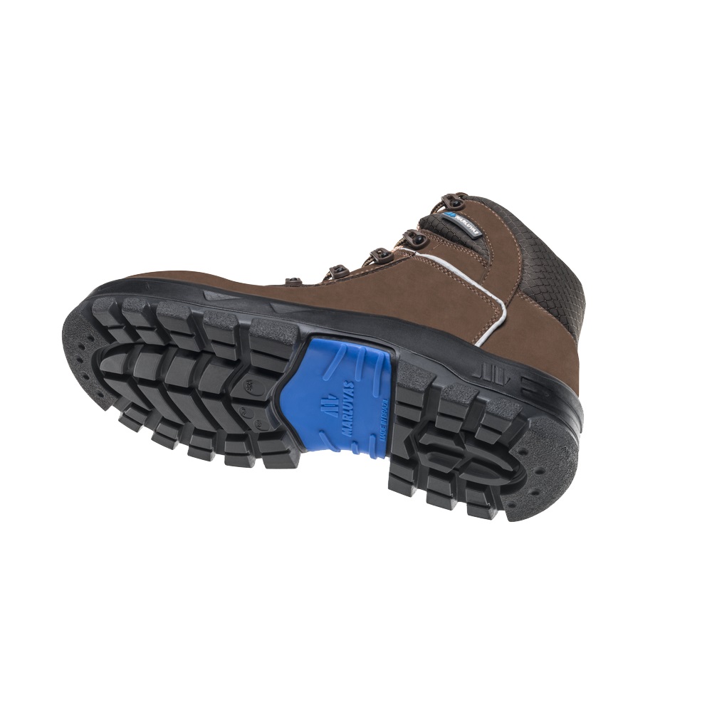 BOTINA 38 COURO NOBUCK MARRON AMARRAR BICO PLASTICO SOLA BIDENSIDADE 75PR29   CA41370
