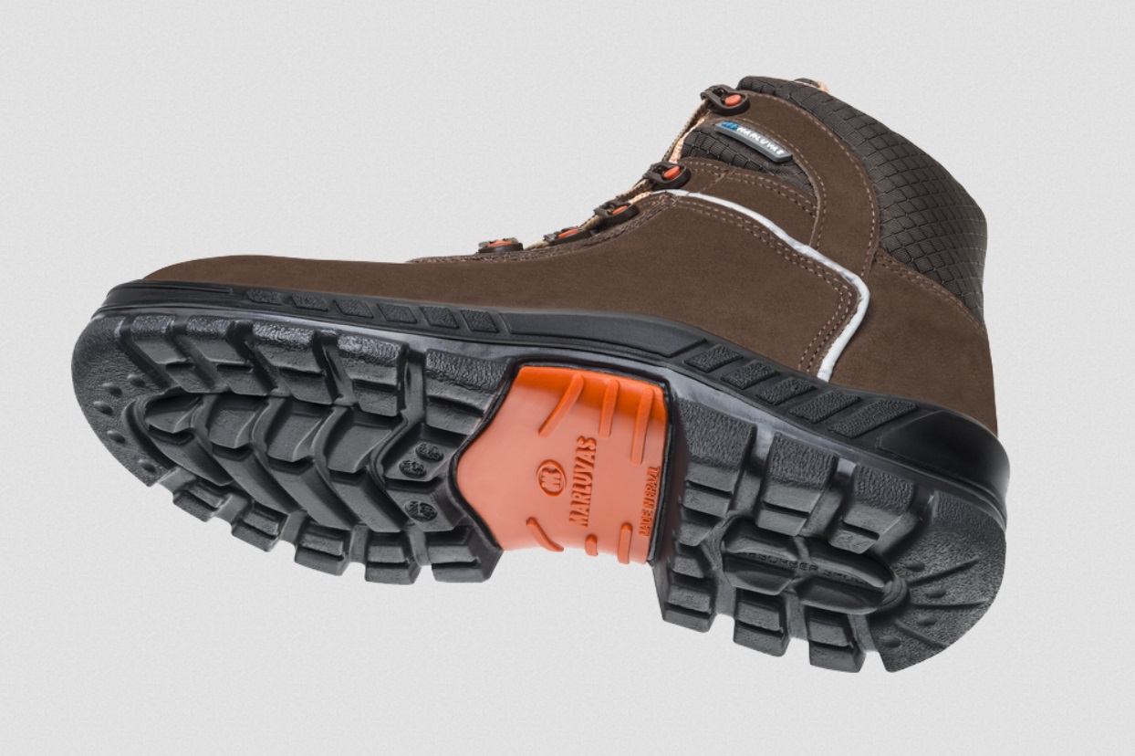 BOTINA 38 COURO NOBUCK MARRON AMARRAR BICO PLASTICO SOLA BIDENSIDADE 75PR29   CA41370 - Foto 2