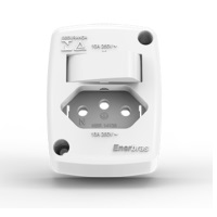 CONJUNTO 1 INTERRUPTOR + 1 TOMADA 2P+T 10A BRANCA SOBREPOR STANDARD - Foto 1