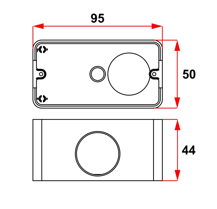 CAIXA CONDULETE 7 ENTRADAS PRETO (95MMX50MM) 1/2' 3/4'  - Foto 1