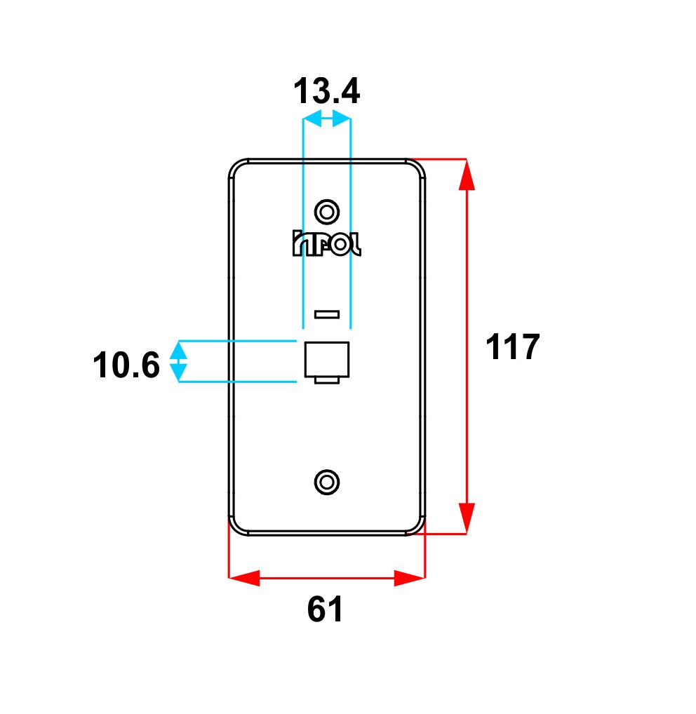 TAMPA 1 RJ45 PRETO (CAIXA CONDULETE 117MMX61MM) 1'  - Foto 1