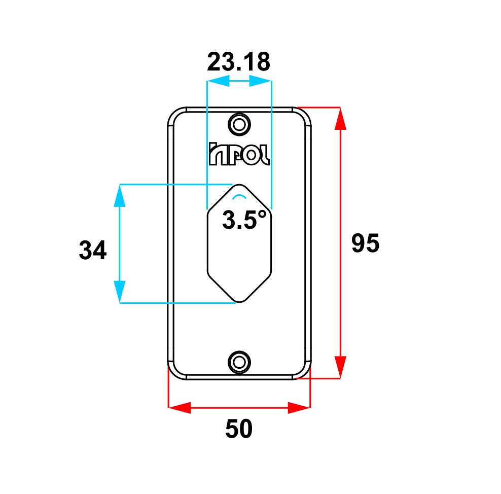 TAMPA 1 TOMADA HEXAGONAL VERTICAL VERMELHO E (CAIXA CONDULETE 95MMX50MM) 1/2' - 3/4'  - Foto 1